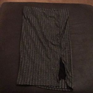 Silver sparkle skirt